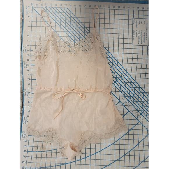 Eve Stillman for Neiman Marcus Lace Drawstring Bottom Snap Vintage 60s Teddy - Picture 6 of 16